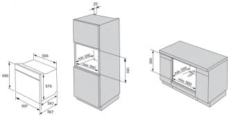 Схема встраивания Gorenje BO 7732 CLB